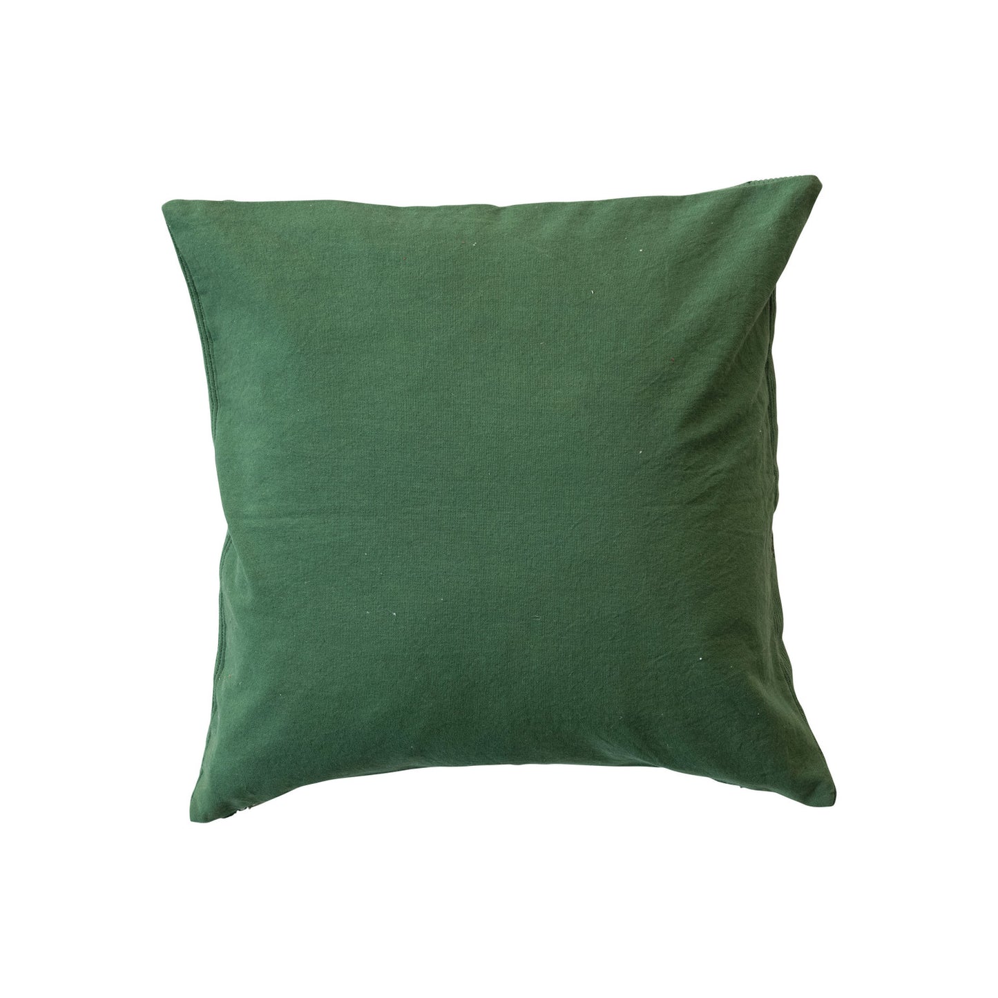 Woven Cotton Blend Jacquard Pillow w/ Trees | Green