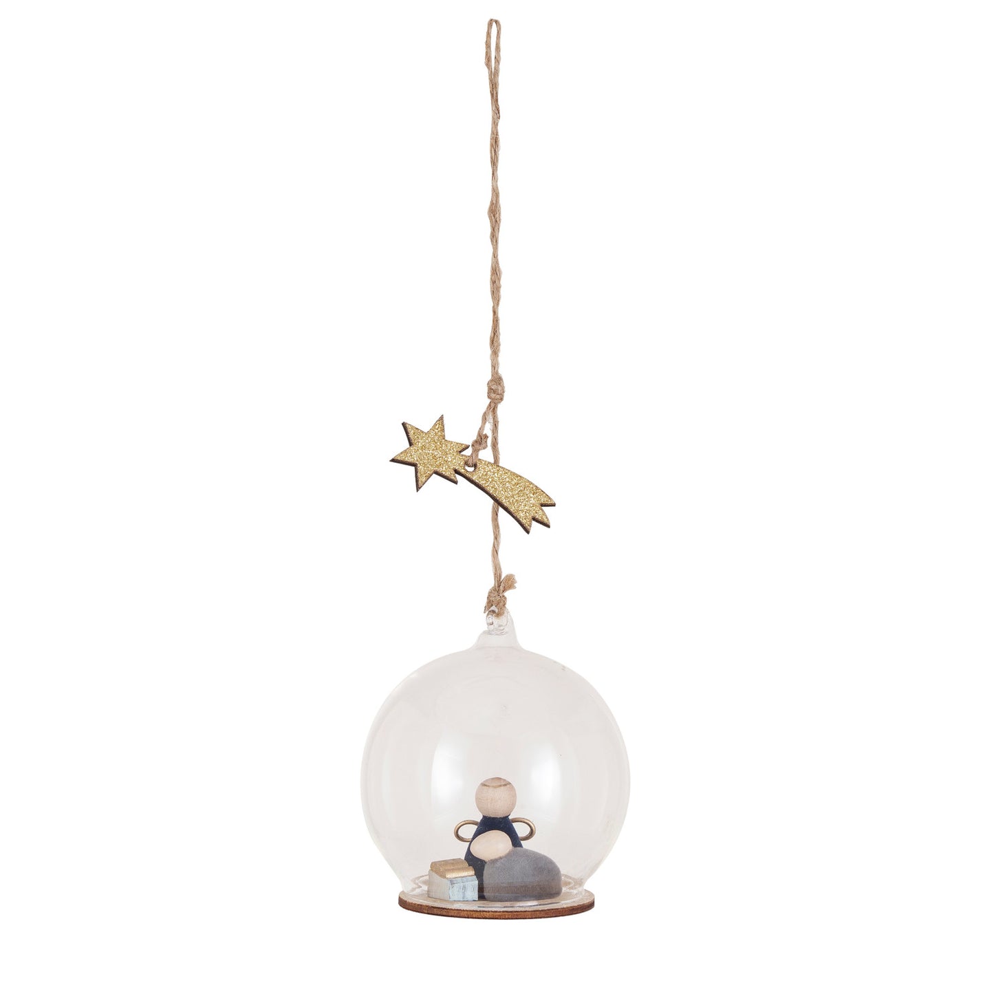 Glass Cloche Nativity Ornament