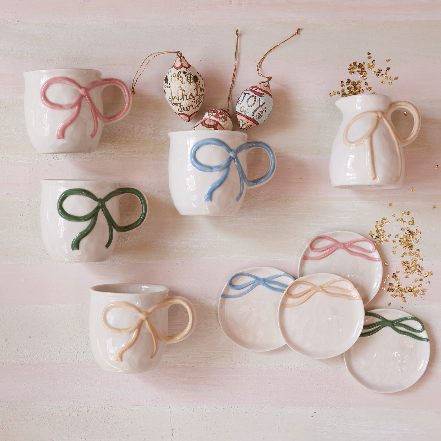 Stoneware Bow Mug