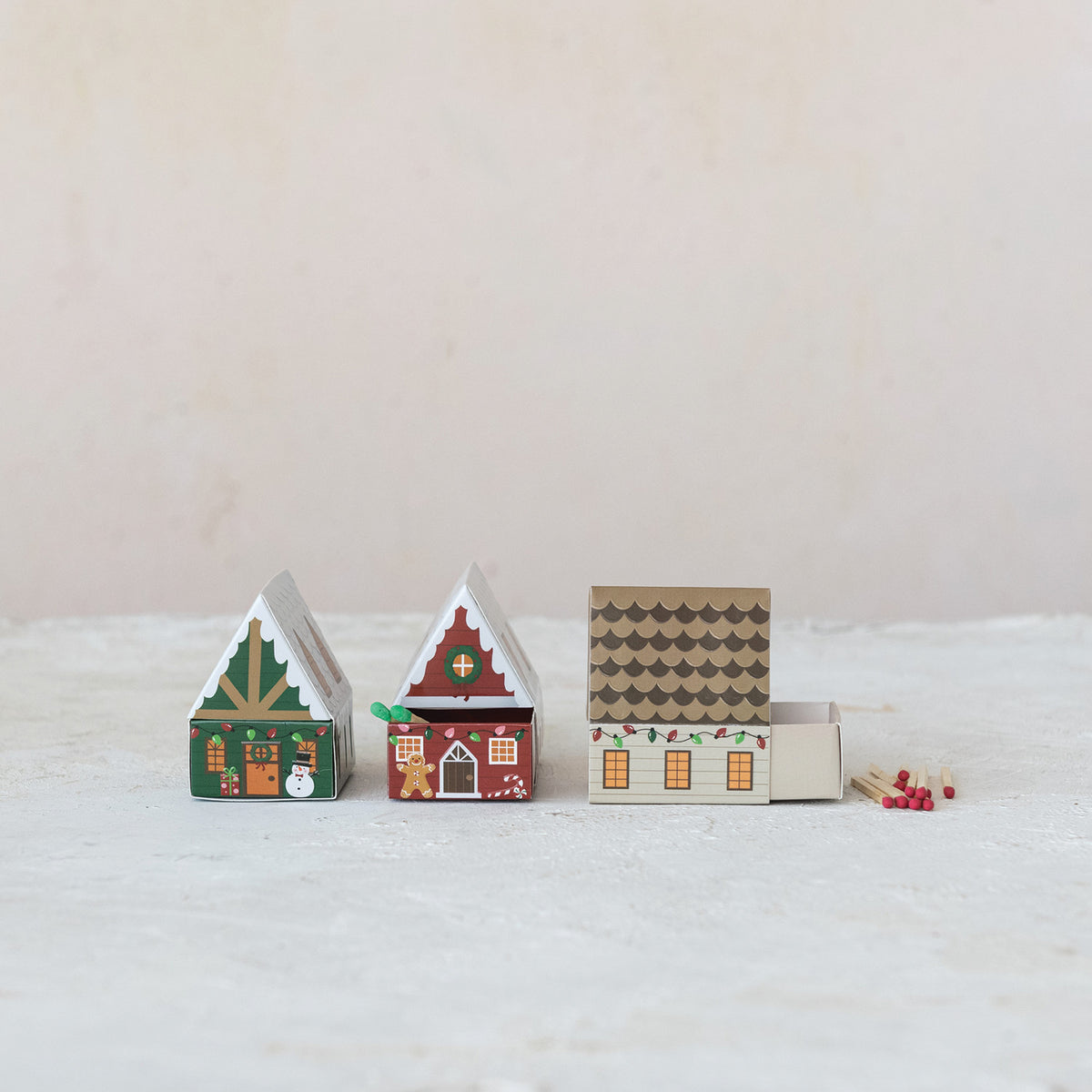Christmas House-Shaped Safety Matches