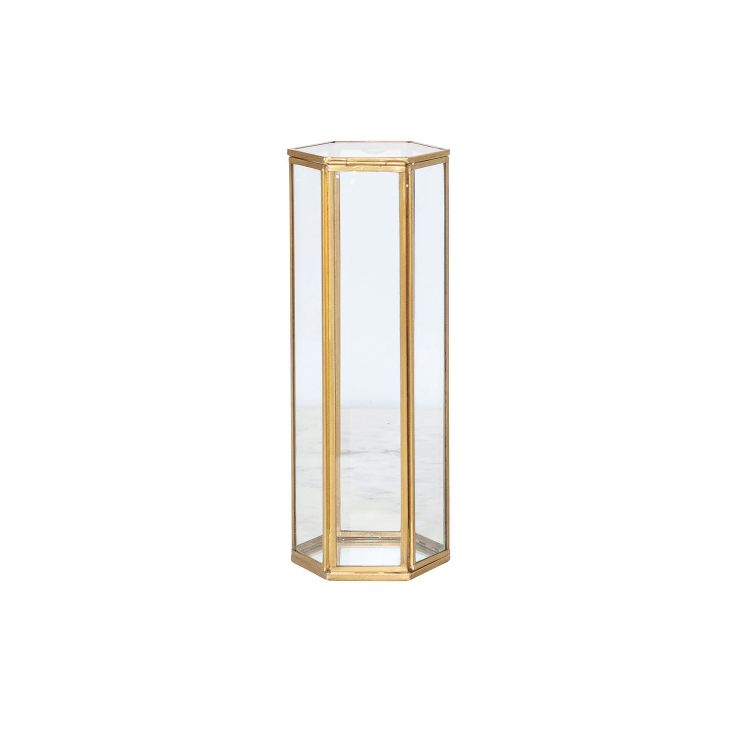 Brass Hexagonal Terrarium