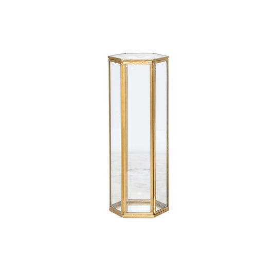 Brass Hexagonal Terrarium