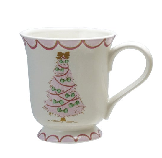 Painted Christmas Tree Stoneware Mug