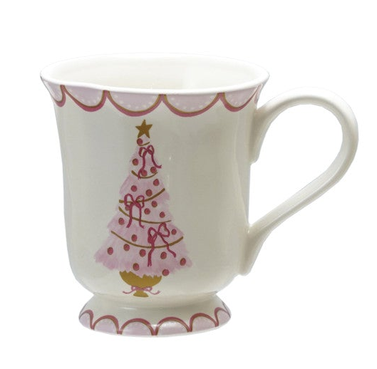 Painted Christmas Tree Stoneware Mug