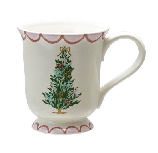 Painted Christmas Tree Stoneware Mug