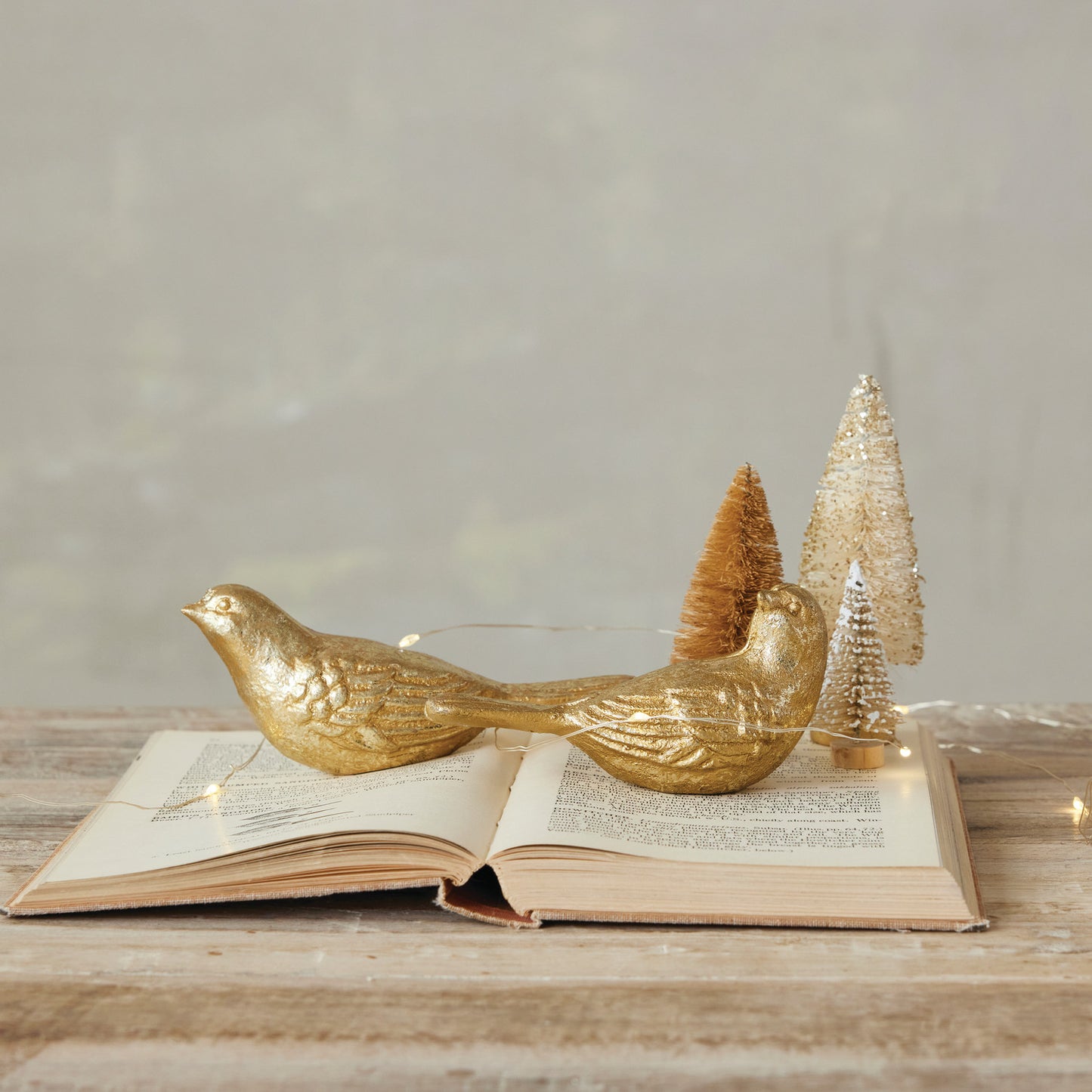 Gold Cast Iron Bird