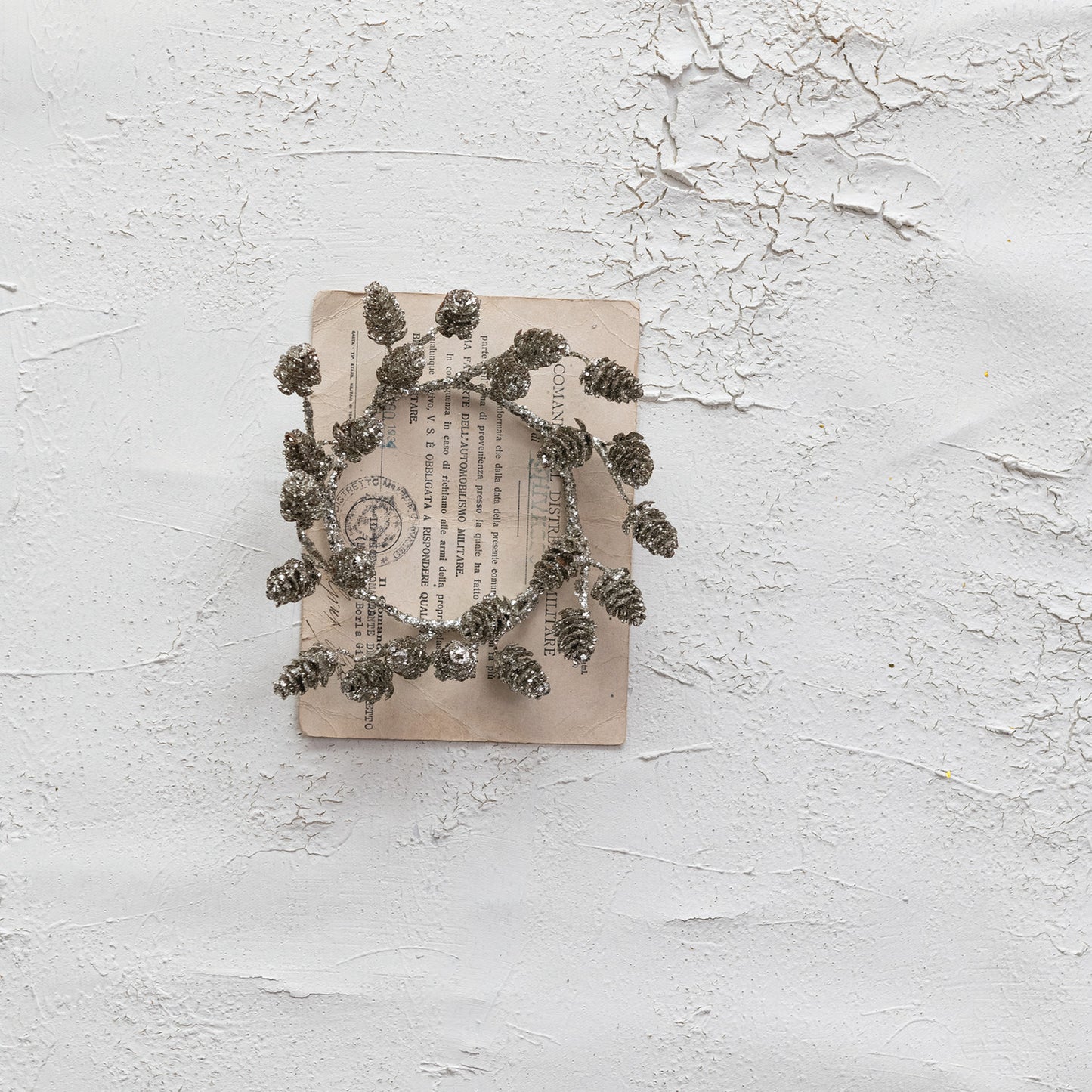 Pewter Pincone Glitter Candle Ring