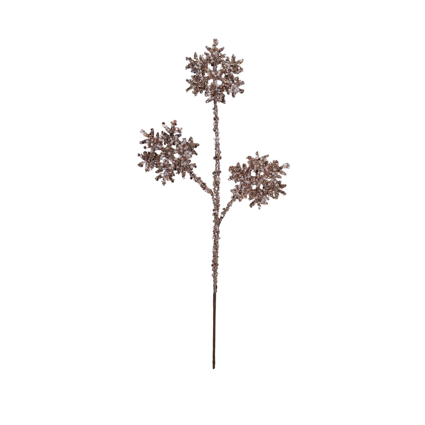 Glittered Snowflake Stem