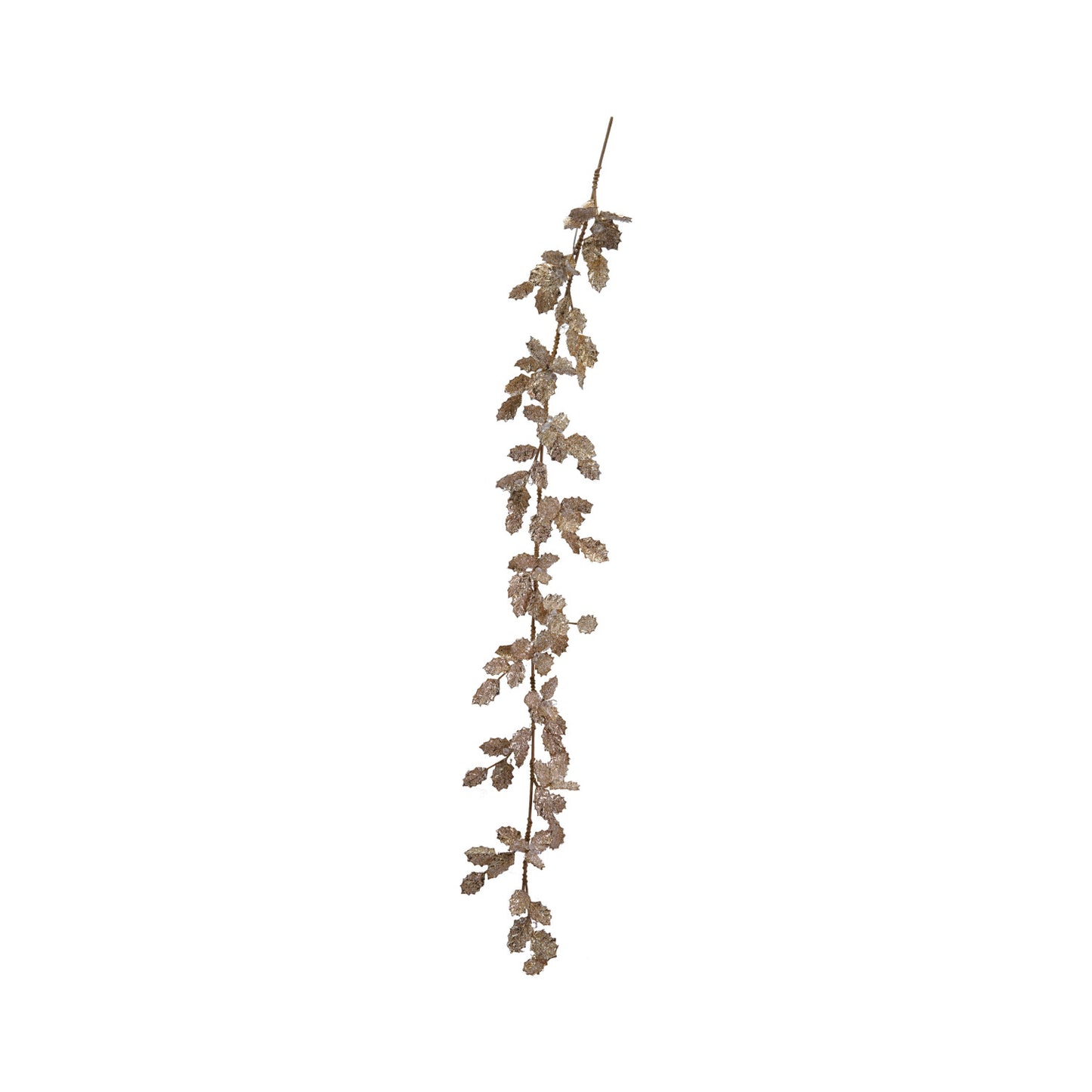 Gold Beaded Leaf Garland | 72"