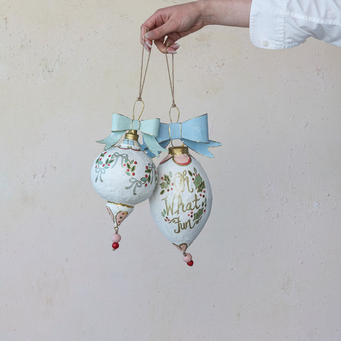 Hand-Painted Paper Mache Ornament