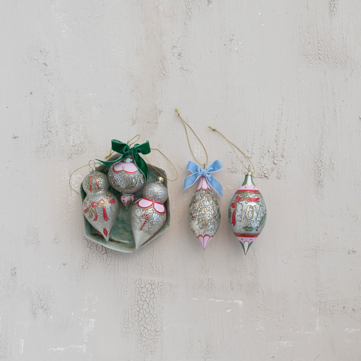 Hand-Painted Glass Vintage Ornament