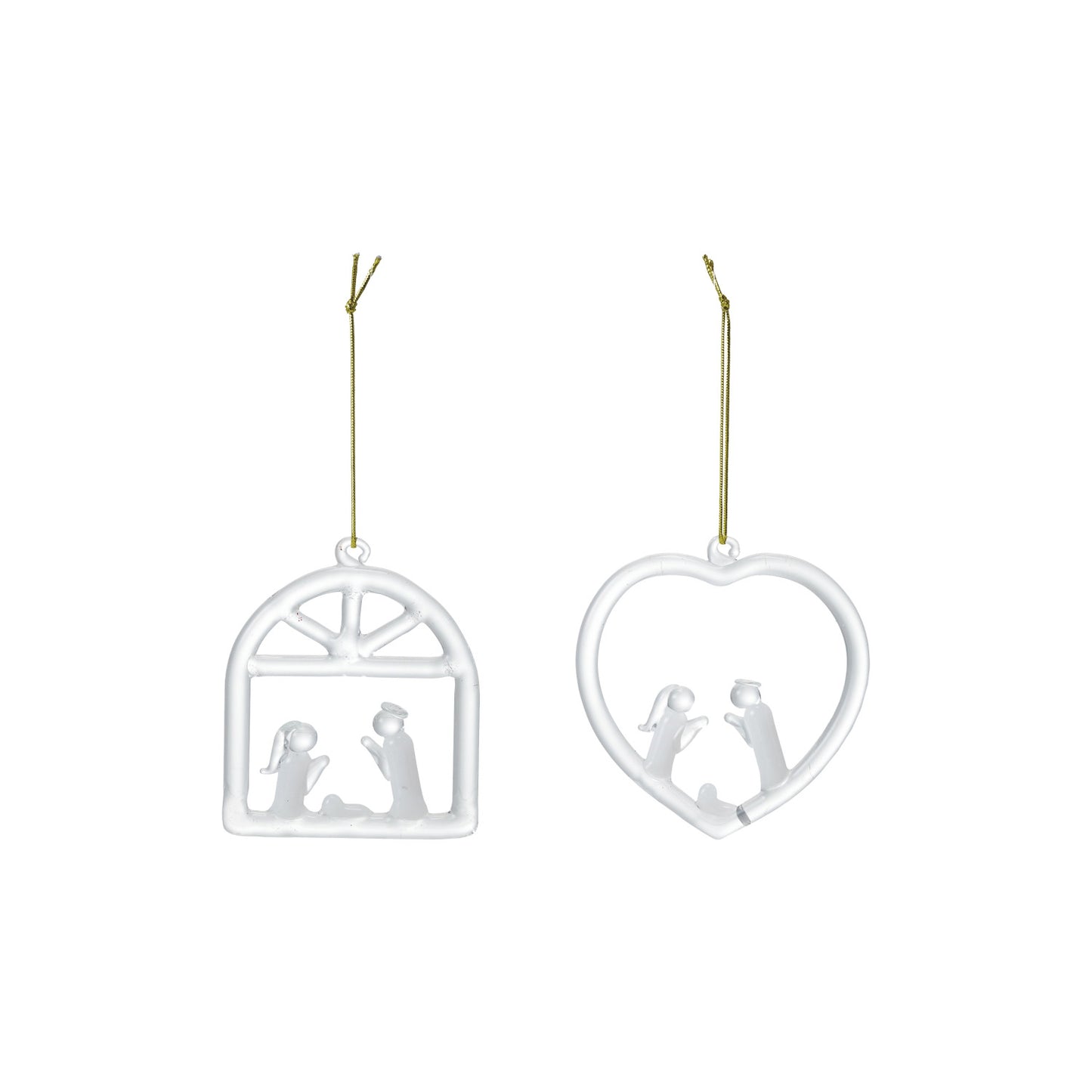 Glass Holy Family Ornament