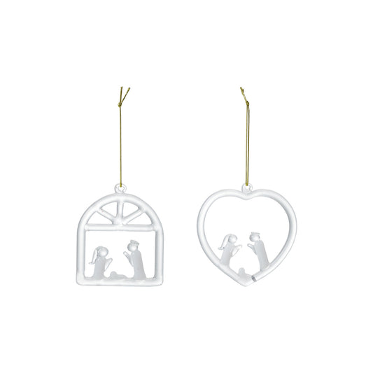 Glass Holy Family Ornament