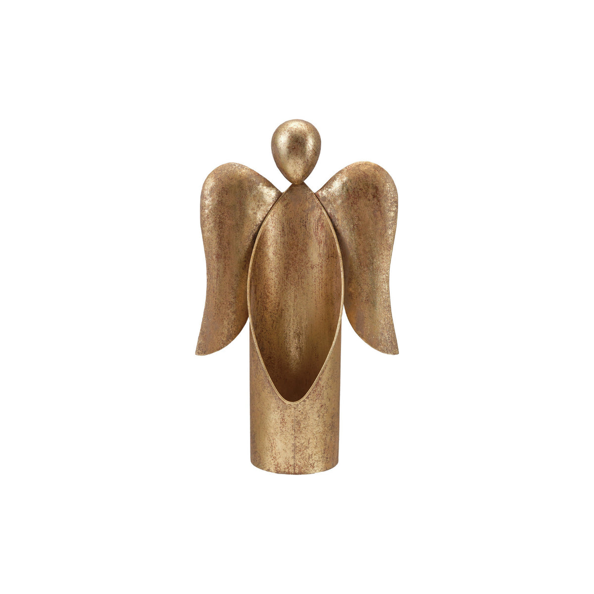 Metal Angel Stand | Antique Gold