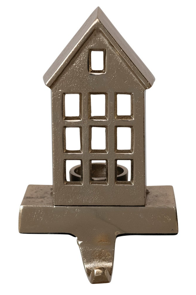 House Tealight Stocking Holder | Gold