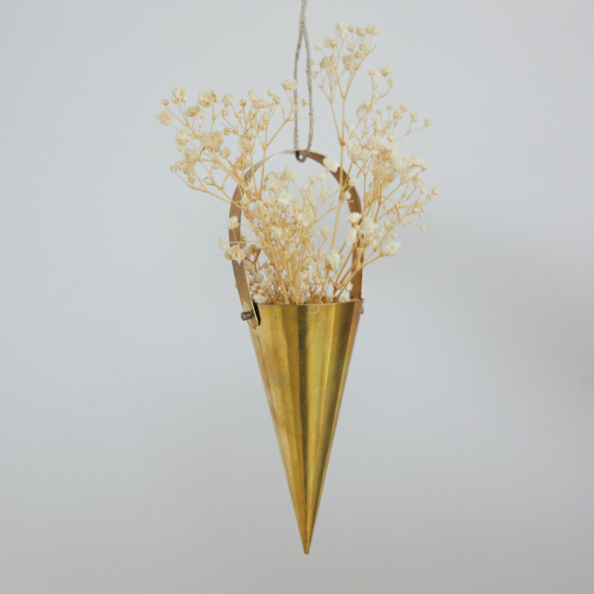 Hanging Brass Cone Ornament