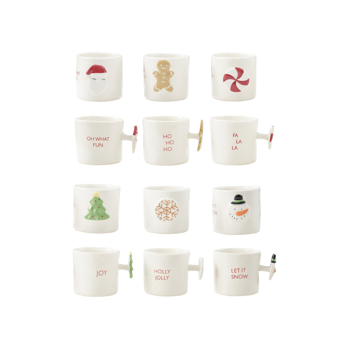 Stoneware Holiday Icon Handle Mug