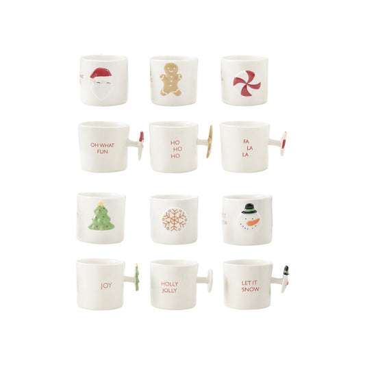 Stoneware Holiday Icon Handle Mug