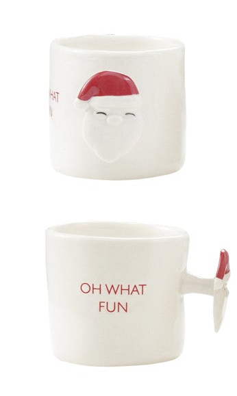 Stoneware Holiday Icon Handle Mug