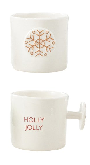 Stoneware Holiday Icon Handle Mug