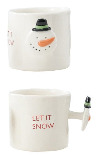 Stoneware Holiday Icon Handle Mug