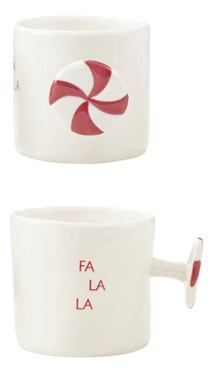 Stoneware Holiday Icon Handle Mug
