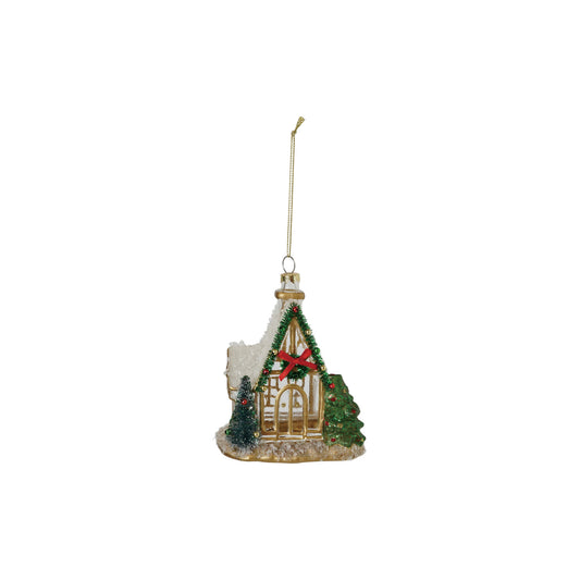 Glass Chapel Christmas Ornament