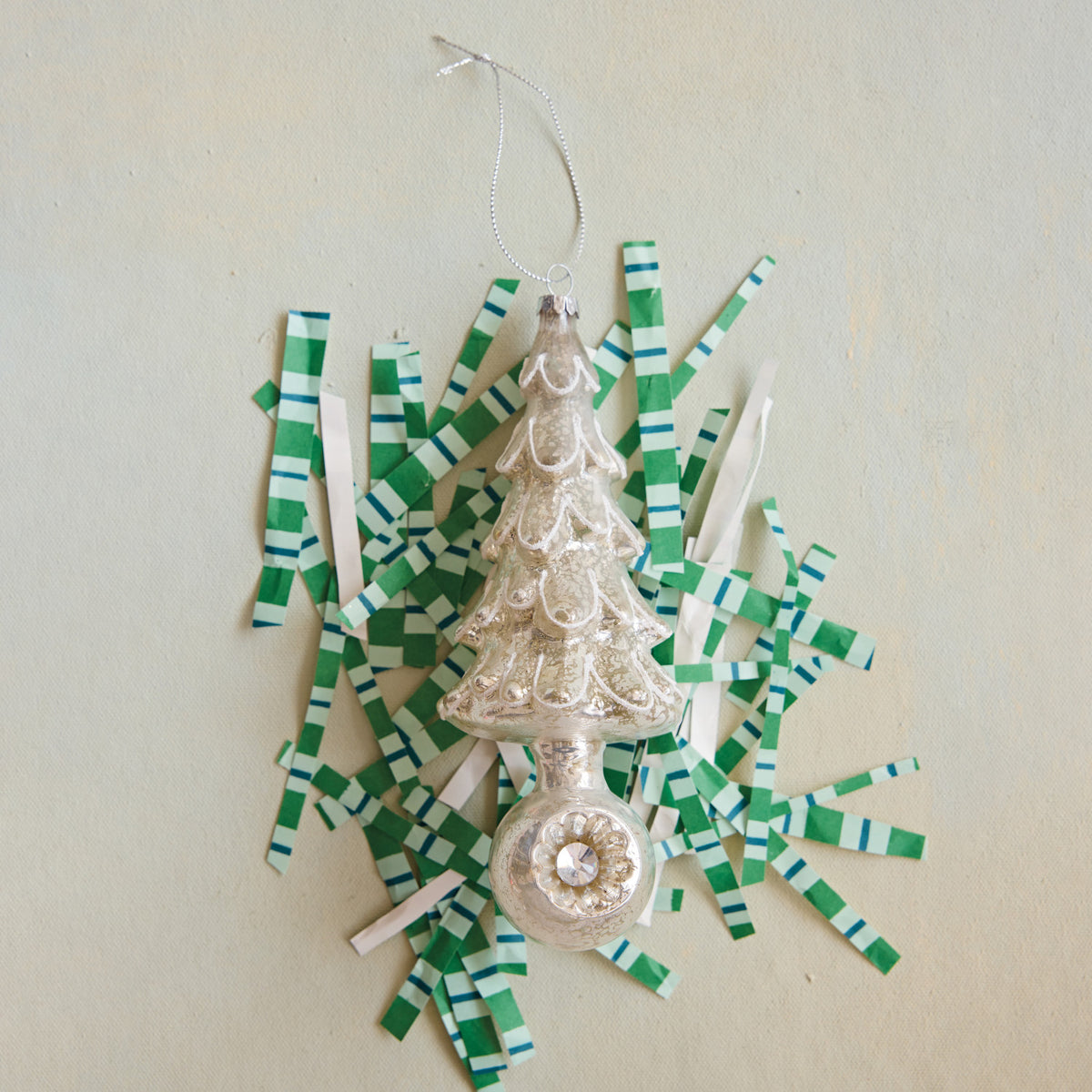 Mercury Glass Tree Ornament