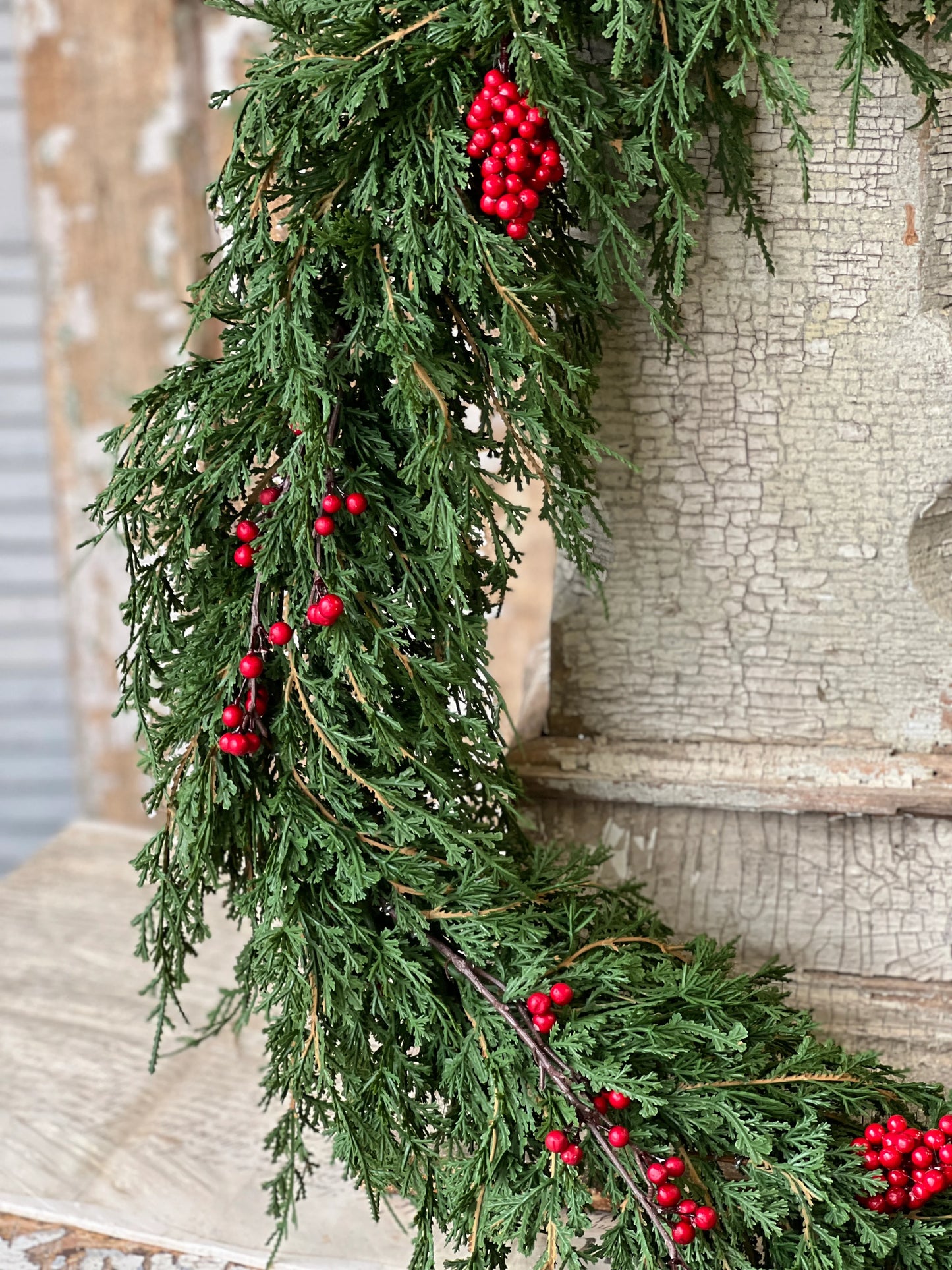 6' Berry Emerald Falls Garland