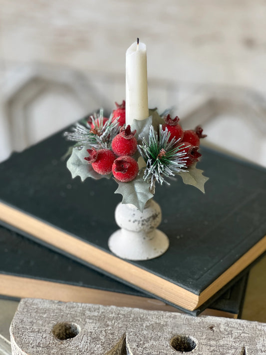 Winter Sugar Plum Candle Ring | 5"