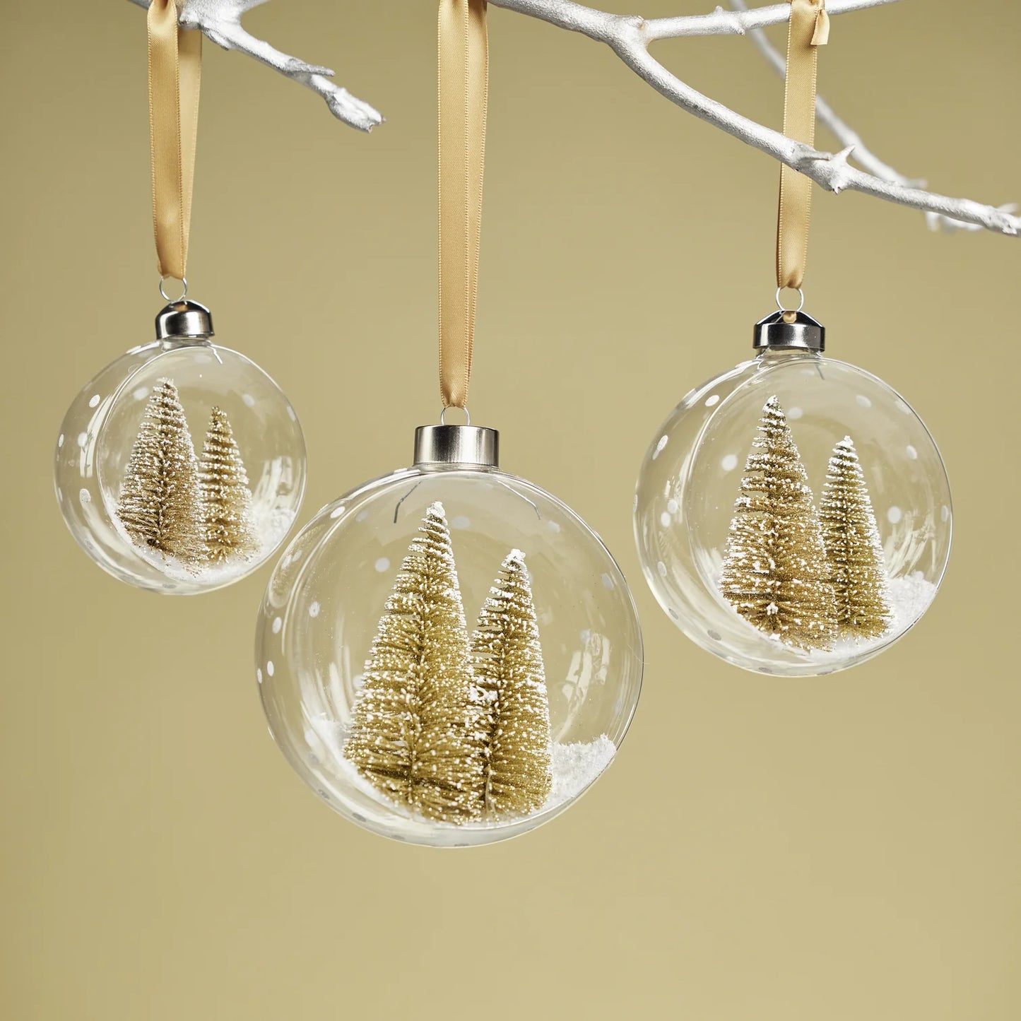 Oh Christmas Tree Glass Ornament - Gold