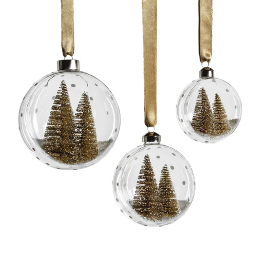 Oh Christmas Tree Glass Ornament - Gold