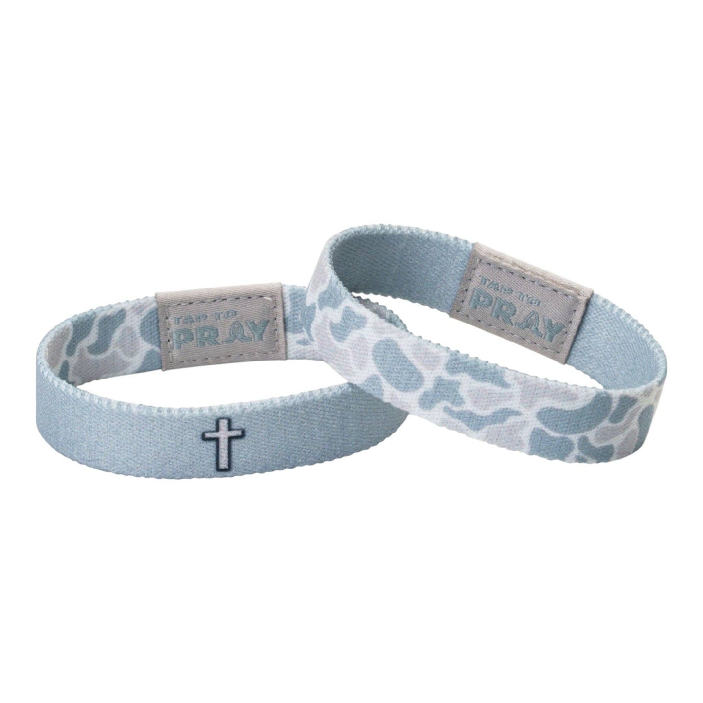Tap To Pray® Wristband | River Rock Camo/Cross - Extra Small
