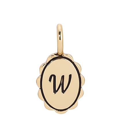 Charm Garden Scalloped Initial Charm | Gold W