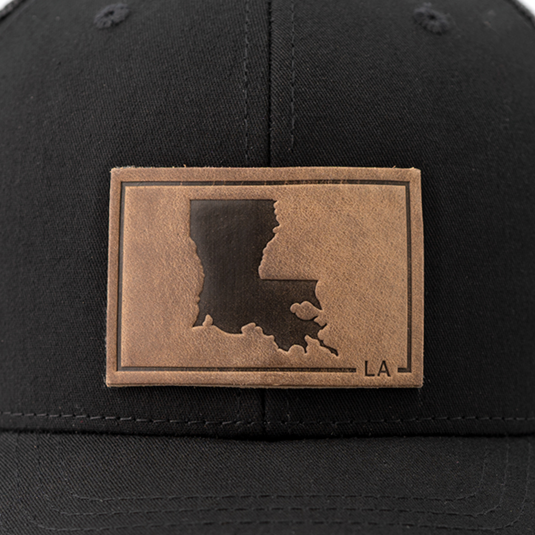 Leather Patch Louisiana Hat| Charcoal