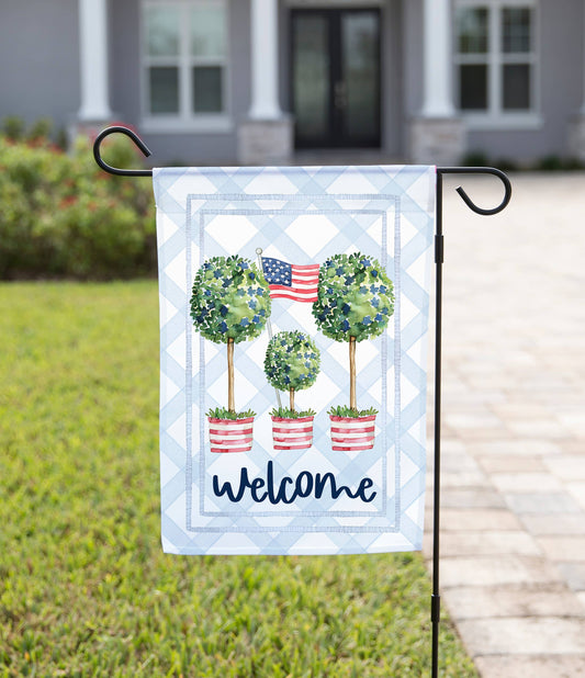 Patriotic Topiaries Garden Flag
