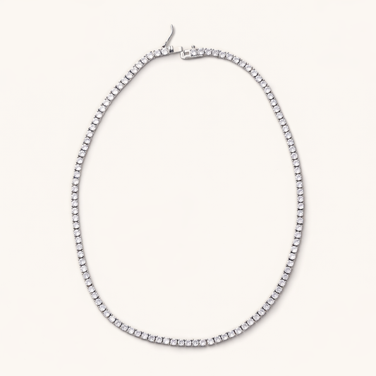 Gigi Tennis Necklace | Silver