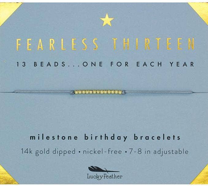 Milestone Birthday Bracelet | GOLD Thirteen