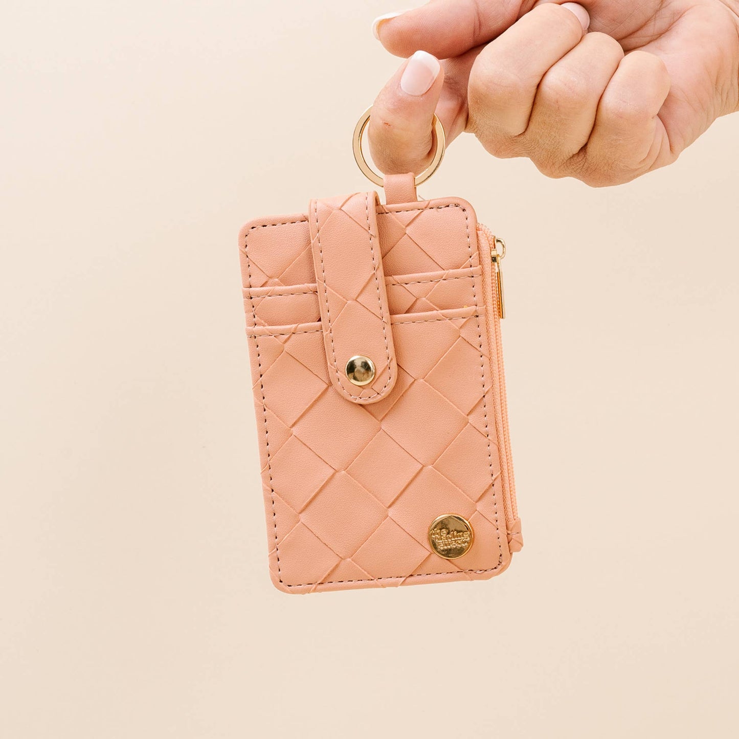 Keychain Wallet | Woven Rose