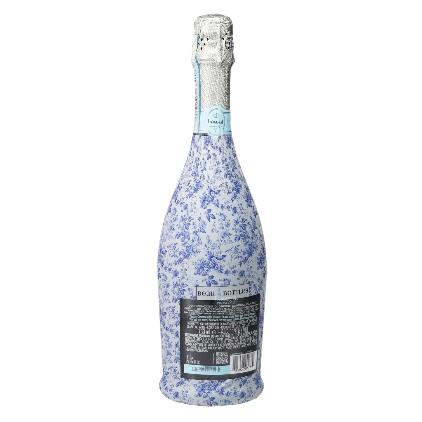 Beau Bottles Wrap | Grand-millenial Blue Floral