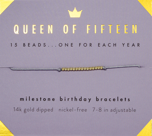 Milestone Birthday Bracelet | GOLD Fifteen