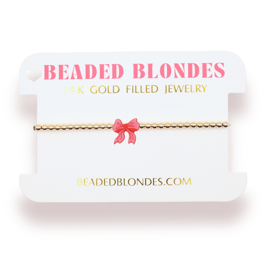 Red Bow Holiday Sprinkle Bracelet | Standard