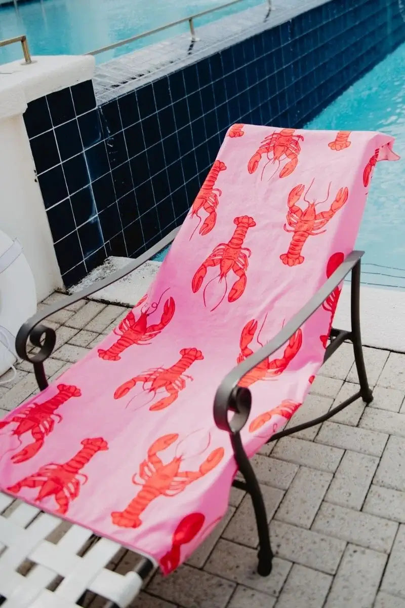Lobster Quick Dry Reversible Beach Towel