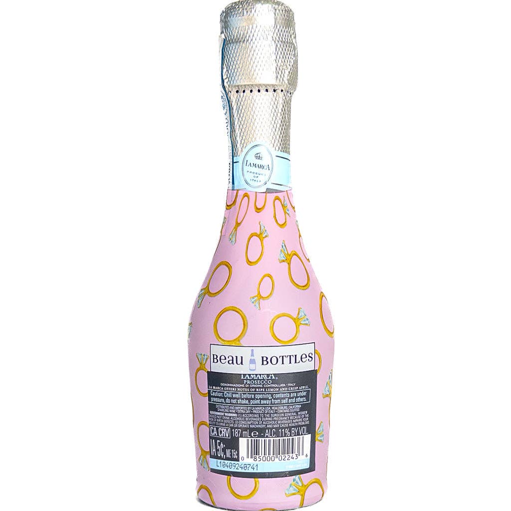 Beau Bottles Wrap MINI | Pink Engagement Ring - Set of Six