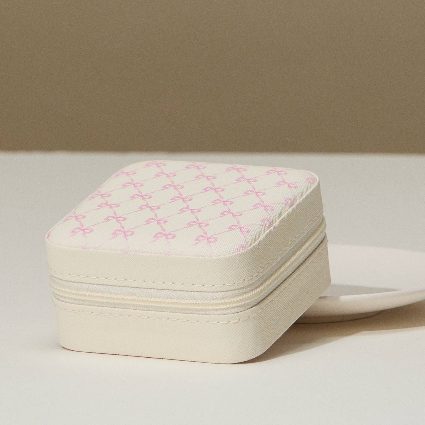 Pink Bow Travel Size Jewelry Box