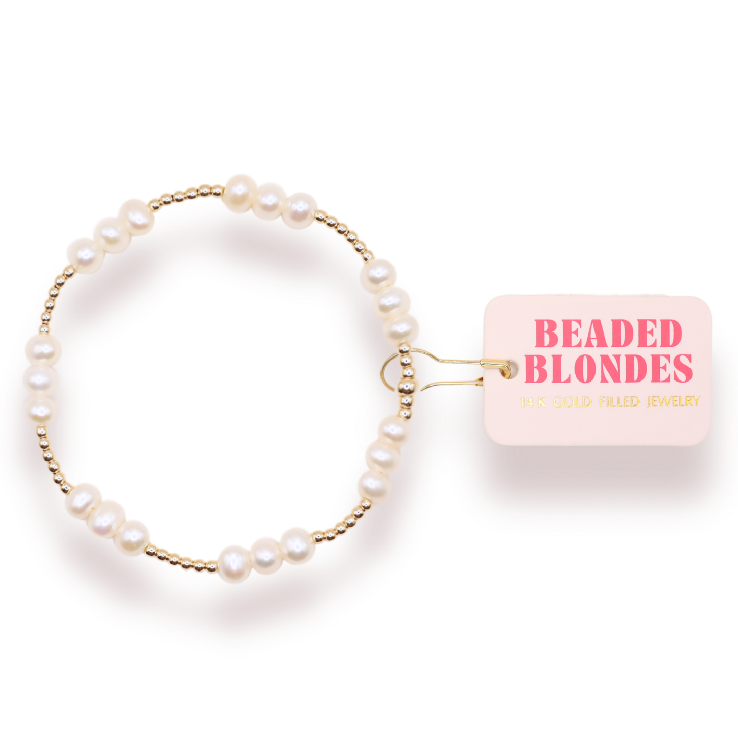 ILY Coastal Pearl Bracelet in Gold | Extended 7.25"