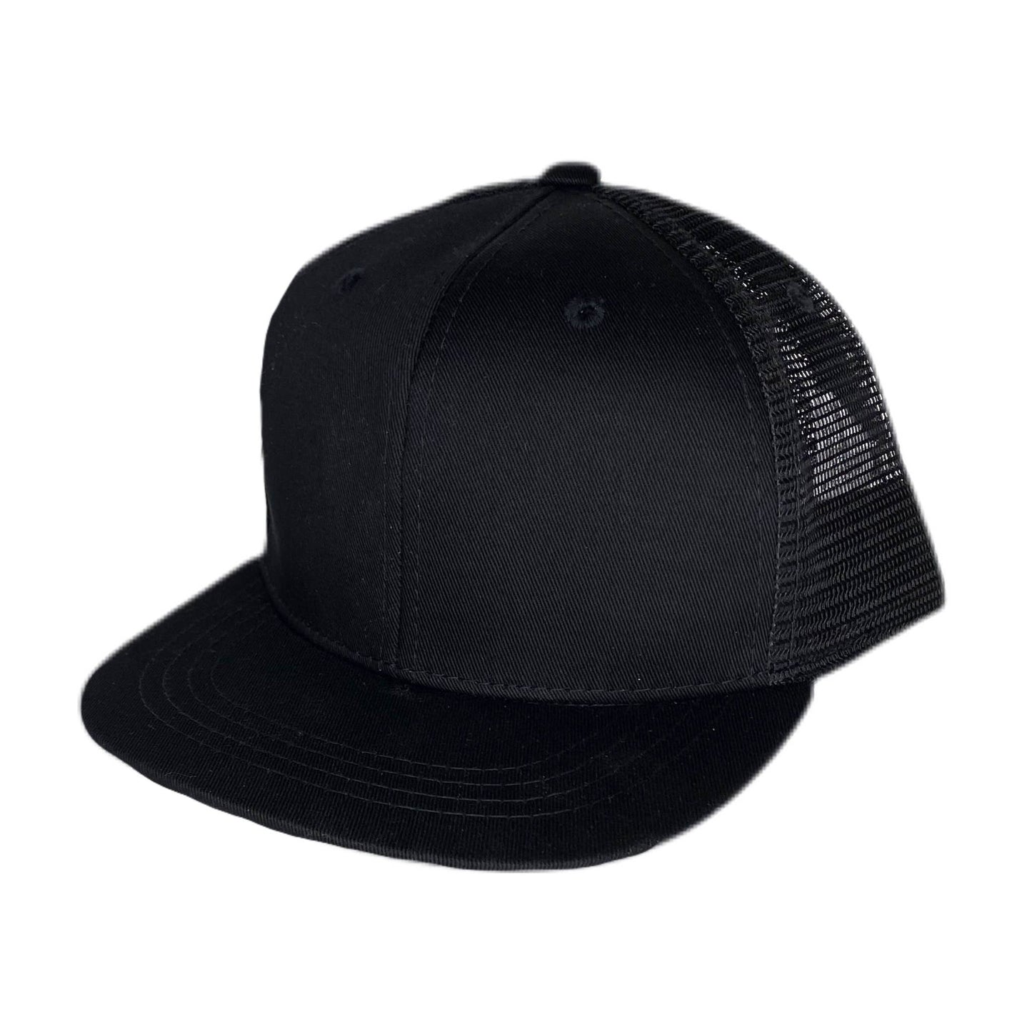 KIDS Fish n’ Hook Leather Patch Hat | Black