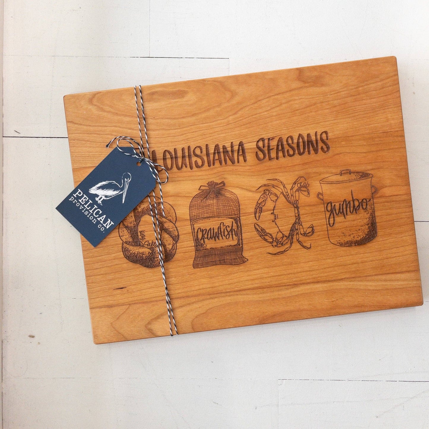 Louisiana Seasons {Crab} Cutting Board | 7" x 8"