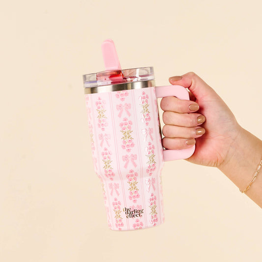 20oz Lifestyle Flip Straw Tumbler | Oh So Fancy Pink