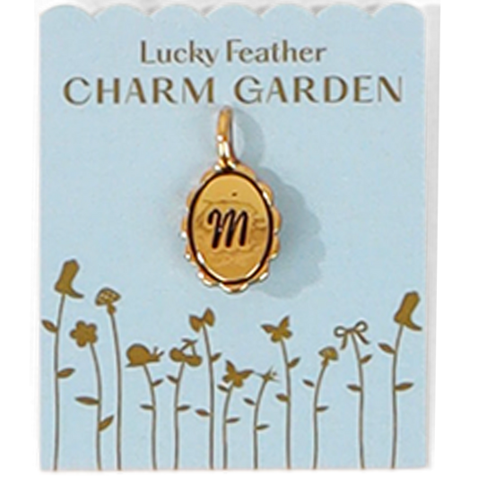 Charm Garden Scalloped Initial Charm | Gold M